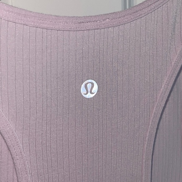 Lululemon Double-Strap Yoga Tank Meadowsweet Pink Modal Ribbed Top Sz 8 - Picture 6 of 6